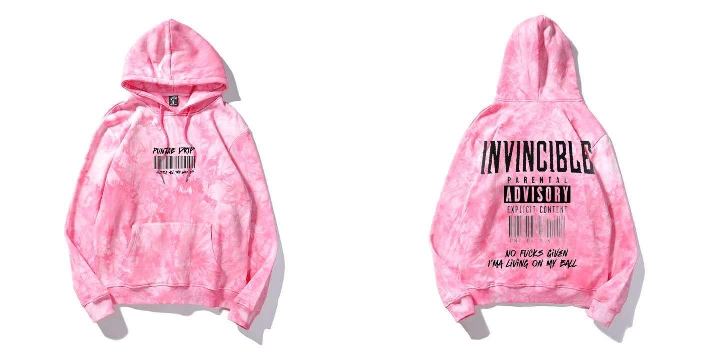 Invincible Hoodies | INVINCIBLE COLOURFULL acid washed cotton hoodies